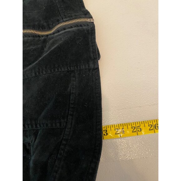 BNCI Black Velvet Lace-Up Jacket W/ Asymmetrical Zipper & Pockets Womens S - Picture 13 of 16